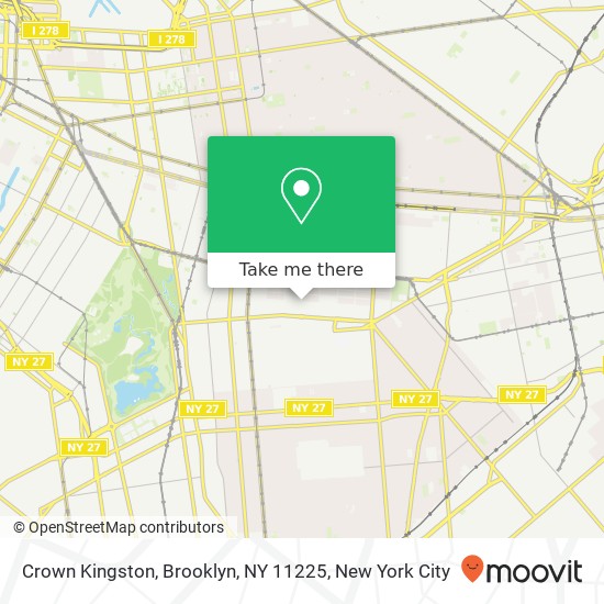 Mapa de Crown Kingston, Brooklyn, NY 11225