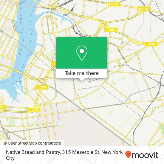 Native Bread and Pastry, 315 Meserole St map