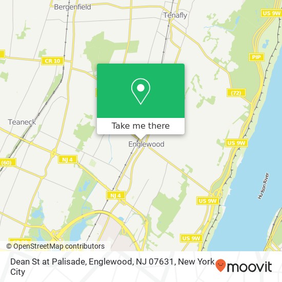 Mapa de Dean St at Palisade, Englewood, NJ 07631