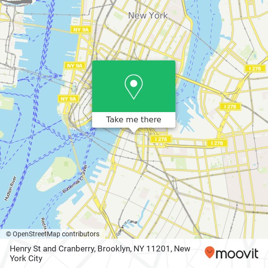 Henry St and Cranberry, Brooklyn, NY 11201 map