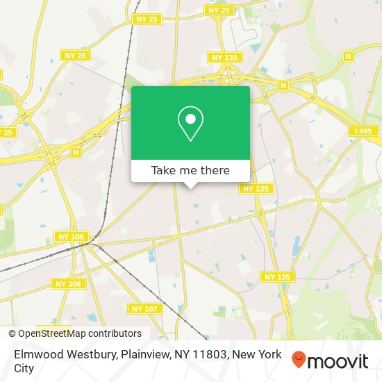 Mapa de Elmwood Westbury, Plainview, NY 11803