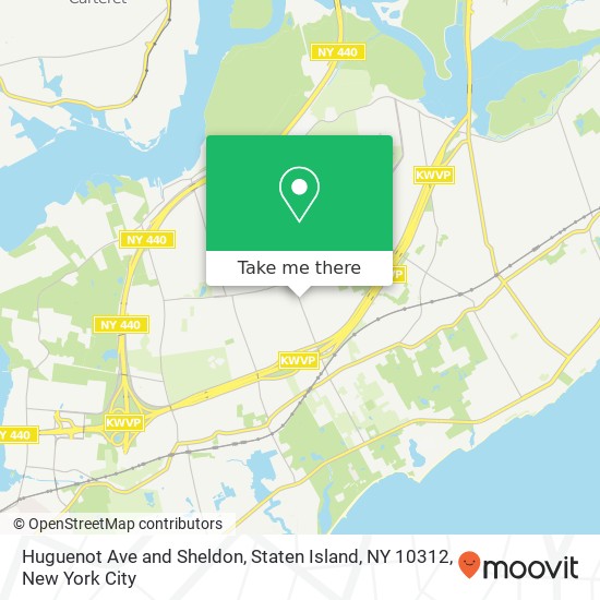 Mapa de Huguenot Ave and Sheldon, Staten Island, NY 10312