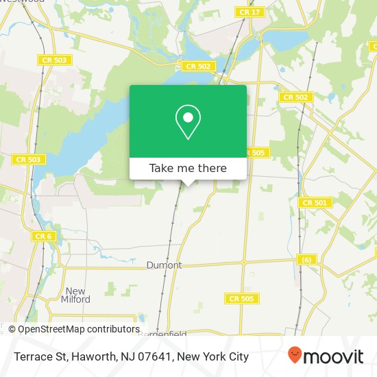 Mapa de Terrace St, Haworth, NJ 07641