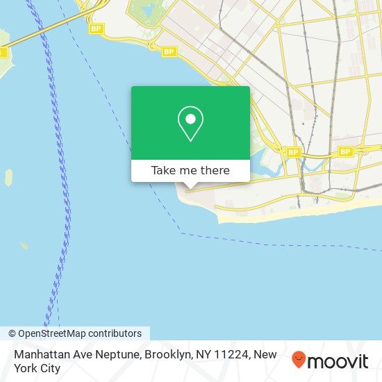 Mapa de Manhattan Ave Neptune, Brooklyn, NY 11224