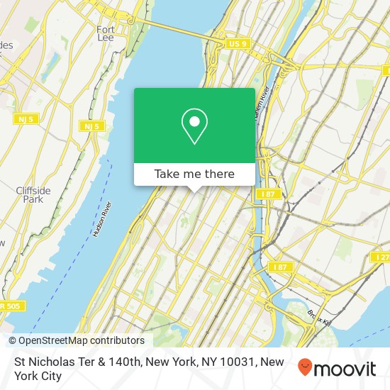 Mapa de St Nicholas Ter & 140th, New York, NY 10031