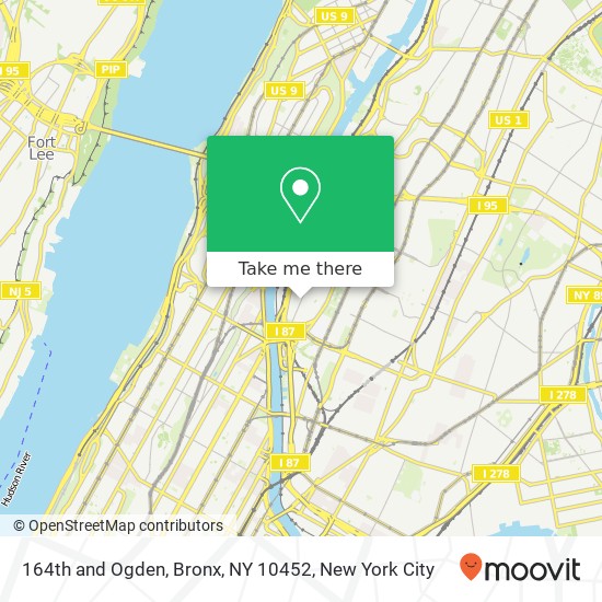 Mapa de 164th and Ogden, Bronx, NY 10452
