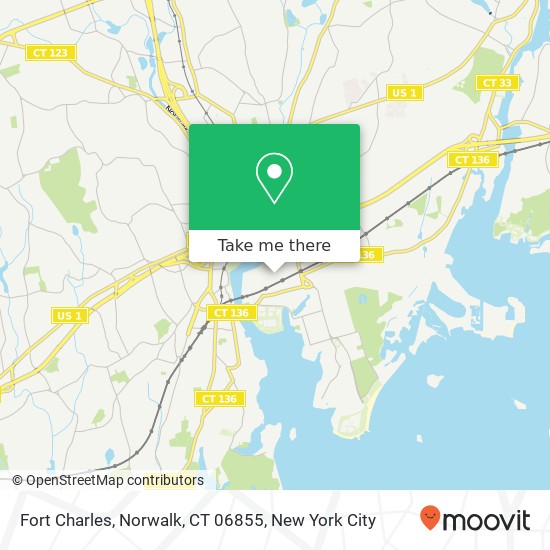 Mapa de Fort Charles, Norwalk, CT 06855