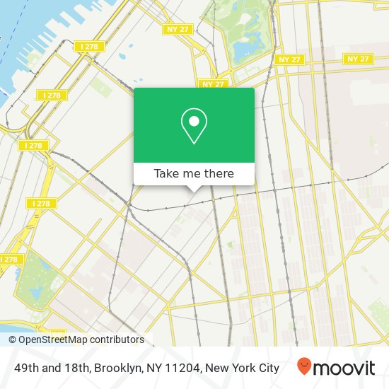 49th and 18th, Brooklyn, NY 11204 map