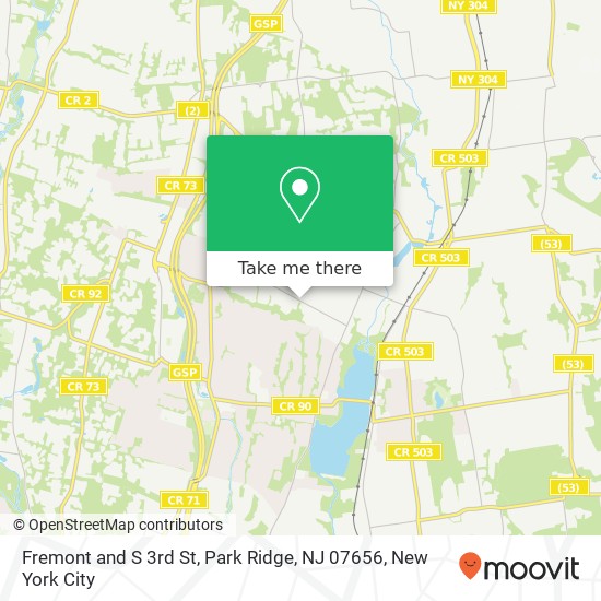 Mapa de Fremont and S 3rd St, Park Ridge, NJ 07656