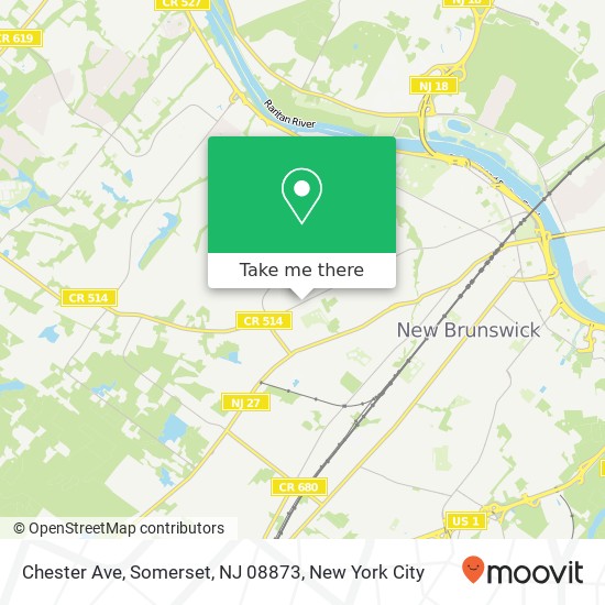 Mapa de Chester Ave, Somerset, NJ 08873