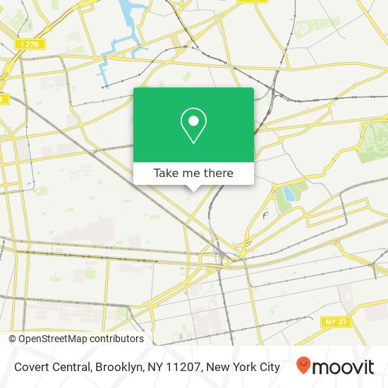 Mapa de Covert Central, Brooklyn, NY 11207