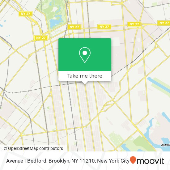 Mapa de Avenue I Bedford, Brooklyn, NY 11210