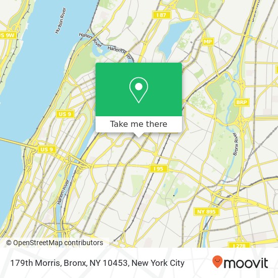 179th Morris, Bronx, NY 10453 map