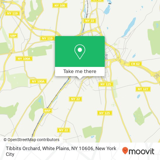 Mapa de Tibbits Orchard, White Plains, NY 10606