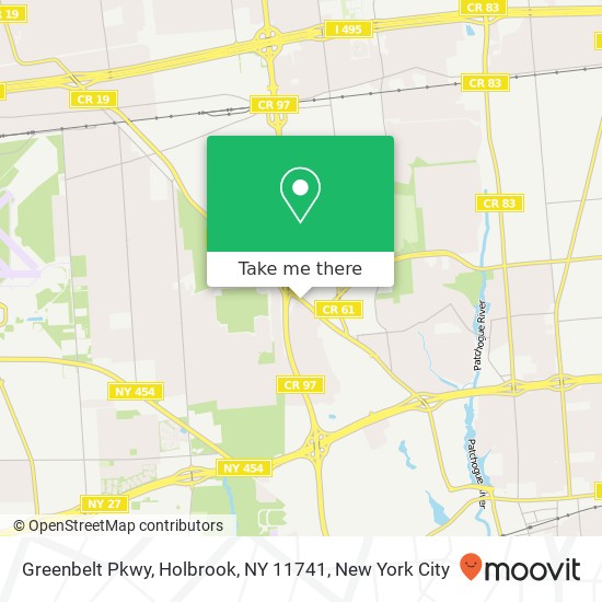 Mapa de Greenbelt Pkwy, Holbrook, NY 11741