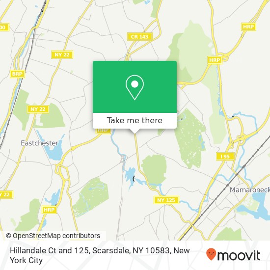 Mapa de Hillandale Ct and 125, Scarsdale, NY 10583