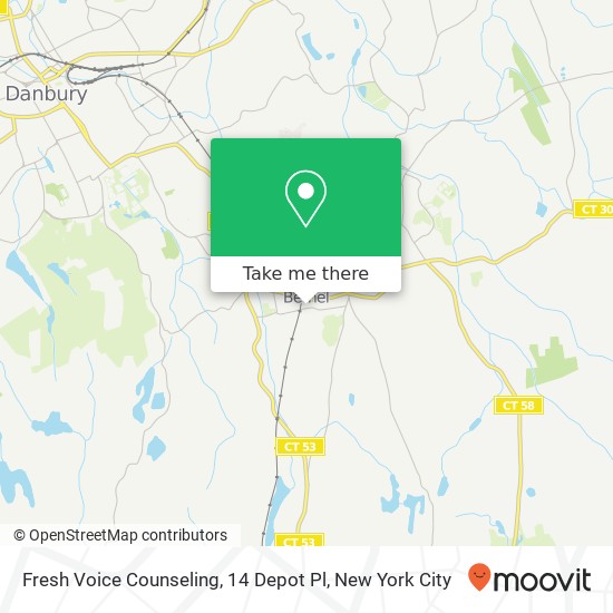 Mapa de Fresh Voice Counseling, 14 Depot Pl