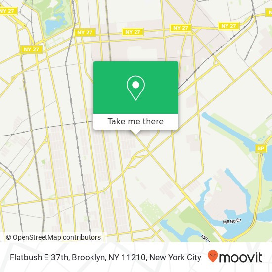 Flatbush E 37th, Brooklyn, NY 11210 map