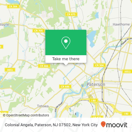 Colonial Angela, Paterson, NJ 07502 map