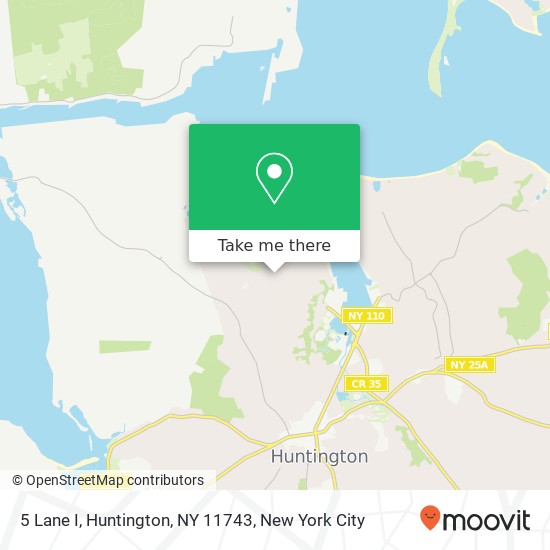 Mapa de 5 Lane I, Huntington, NY 11743