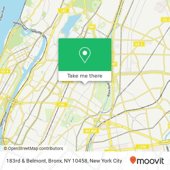 183rd & Belmont, Bronx, NY 10458 map
