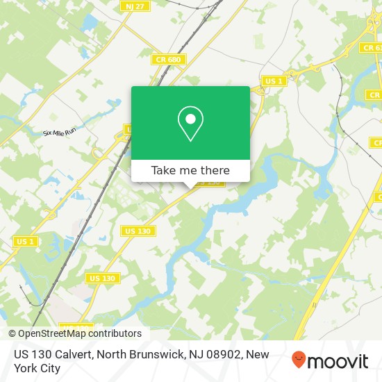 Mapa de US 130 Calvert, North Brunswick, NJ 08902