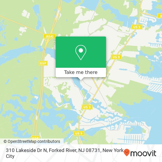 310 Lakeside Dr N, Forked River, NJ 08731 map