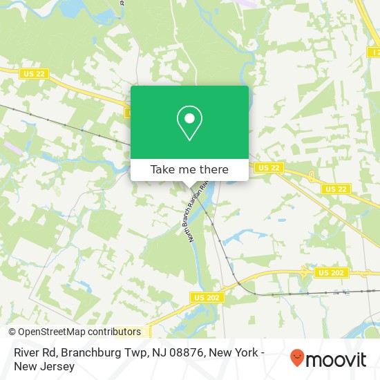 Mapa de River Rd, Branchburg Twp, NJ 08876