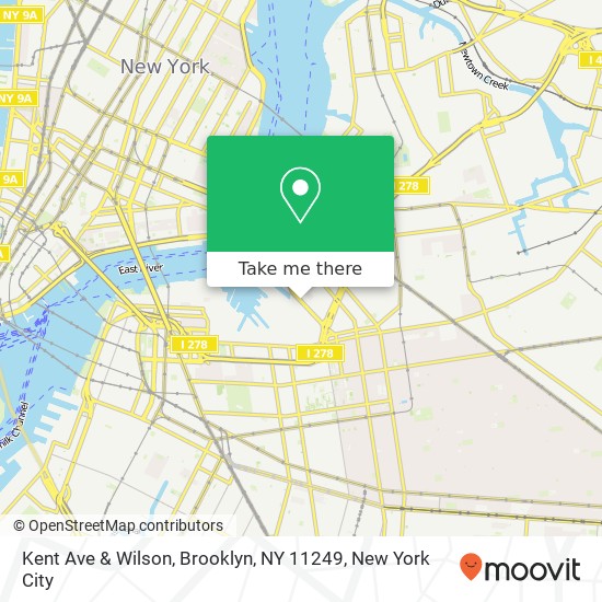 Mapa de Kent Ave & Wilson, Brooklyn, NY 11249