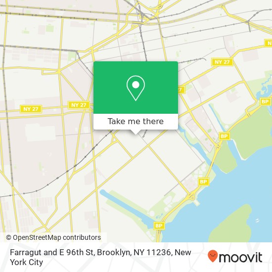 Mapa de Farragut and E 96th St, Brooklyn, NY 11236