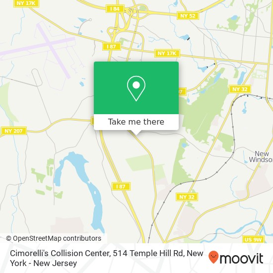 Mapa de Cimorelli's Collision Center, 514 Temple Hill Rd