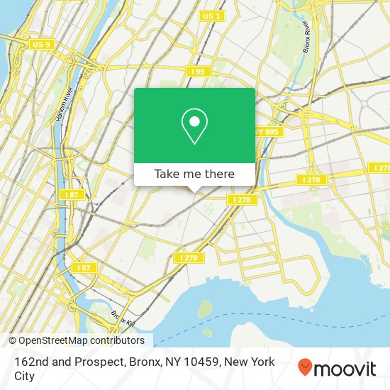 Mapa de 162nd and Prospect, Bronx, NY 10459