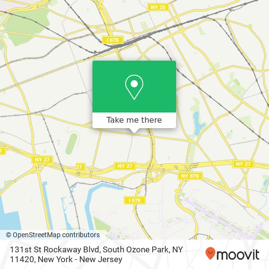 Mapa de 131st St Rockaway Blvd, South Ozone Park, NY 11420