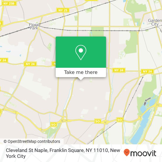 Cleveland St Naple, Franklin Square, NY 11010 map