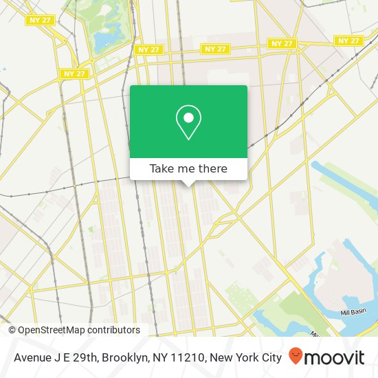 Avenue J E 29th, Brooklyn, NY 11210 map