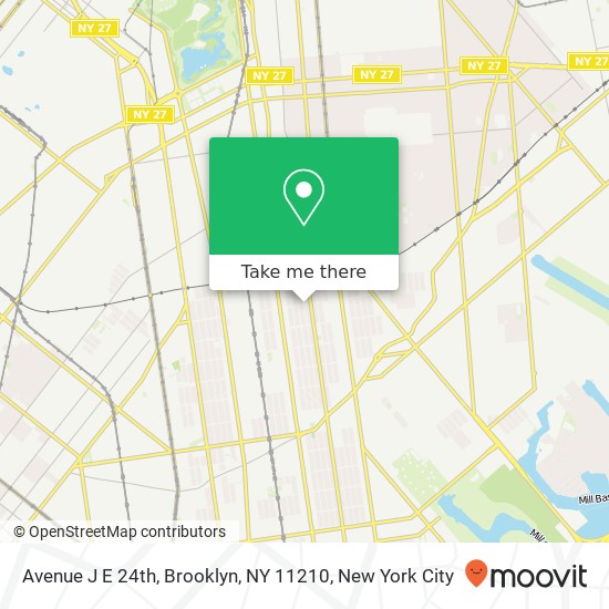 Avenue J E 24th, Brooklyn, NY 11210 map
