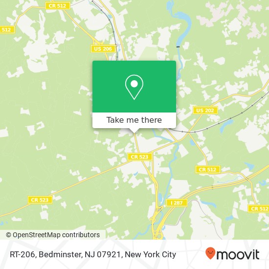 Mapa de RT-206, Bedminster, NJ 07921