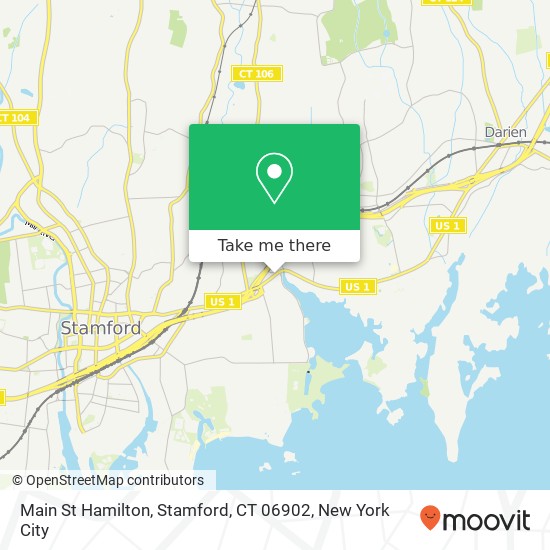 Mapa de Main St Hamilton, Stamford, CT 06902