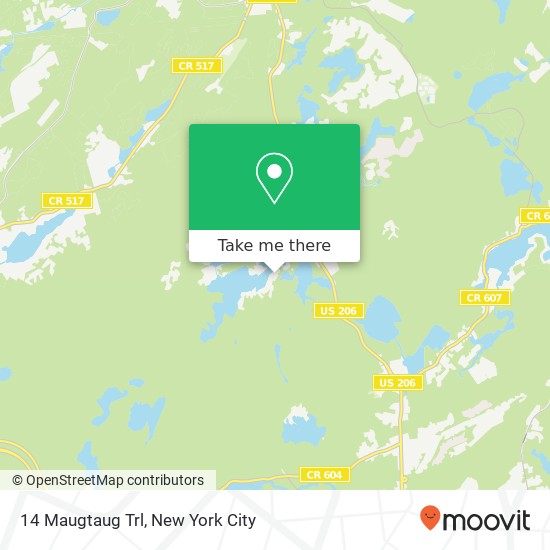 Mapa de 14 Maugtaug Trl, Byram Twp, NJ 07821