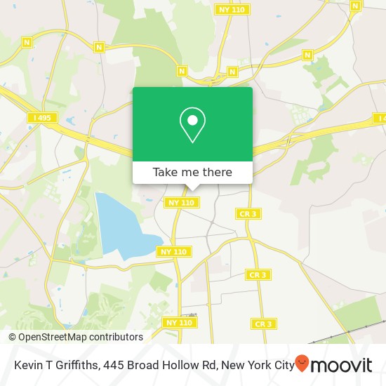Mapa de Kevin T Griffiths, 445 Broad Hollow Rd
