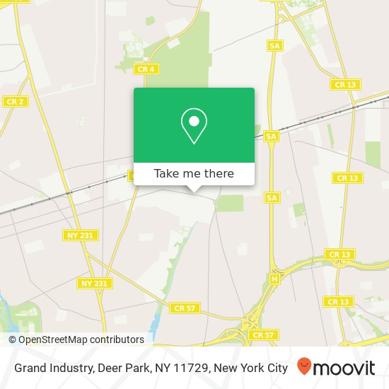 Mapa de Grand Industry, Deer Park, NY 11729