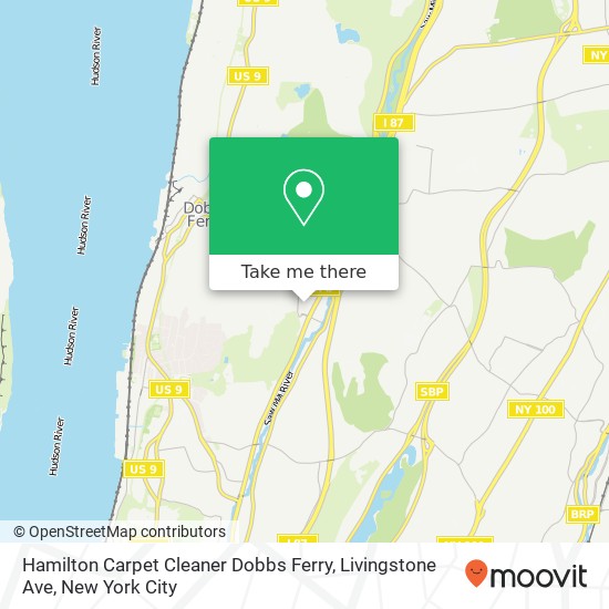 Hamilton Carpet Cleaner Dobbs Ferry, Livingstone Ave map