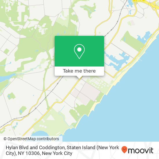 Hylan Blvd and Coddington, Staten Island (New York City), NY 10306 map