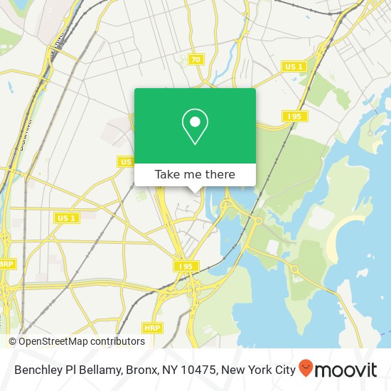 Mapa de Benchley Pl Bellamy, Bronx, NY 10475