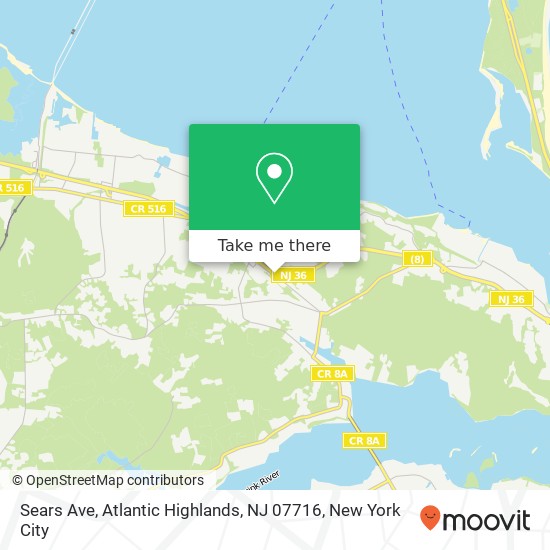 Sears Ave, Atlantic Highlands, NJ 07716 map
