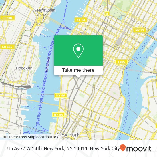7th Ave / W 14th, New York, NY 10011 map