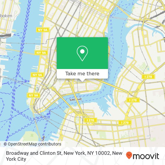 Mapa de Broadway and Clinton St, New York, NY 10002