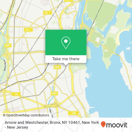 Arnow and Westchester, Bronx, NY 10461 map