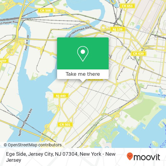 Mapa de Ege Side, Jersey City, NJ 07304