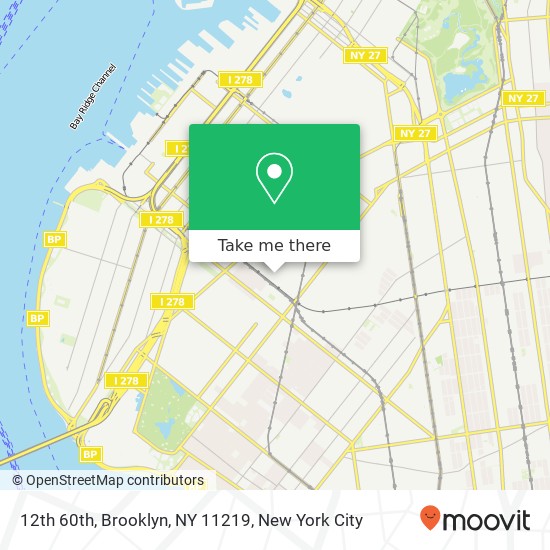 12th 60th, Brooklyn, NY 11219 map